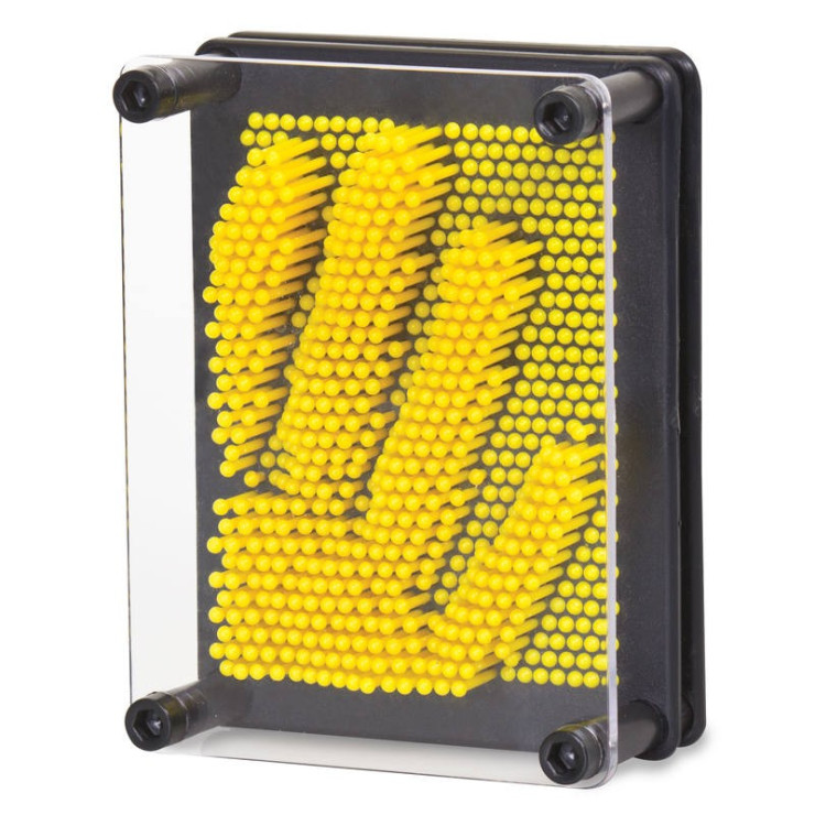 Mały Plastikowy Pin Art Żółty