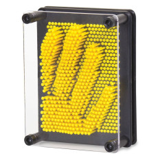 Mały Plastikowy Pin Art Żółty 2