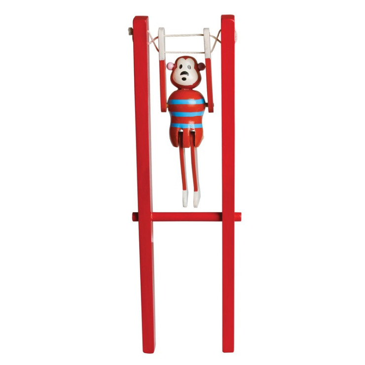 WOODEN ACROBATIC MONKEY