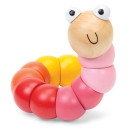 uuu_Drewniany elastyczny robak - Wooden Jointed Worm