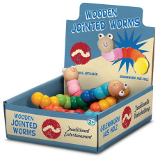 uuu_Drewniany elastyczny robak - Wooden Jointed Worm 2