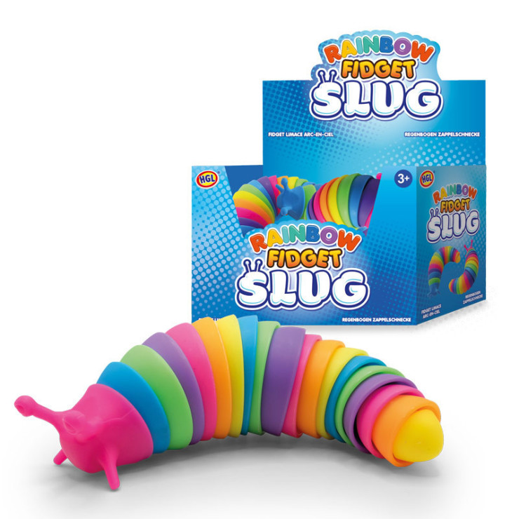 pppn_SLUG FIDGET TOY 19CM RAINBOW