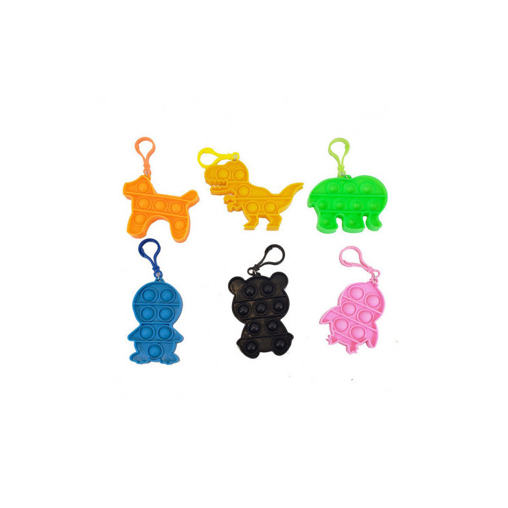 PUSH POPPER ANIMAL KEYCHAIN 6