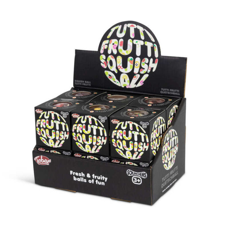 SCRUNCHEMS TUTTI FRUTTI SQUISH BALL - OWOCOWA...