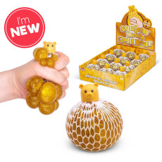 SQUISHY MESH PET - GOLD BEAR
