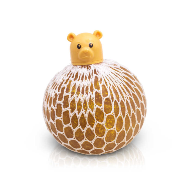 SQUISHY MESH PET - GOLD BEAR
