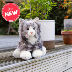 pppp_ANIMIGOS WORLD OF NATURE GREY FLUFFY CAT