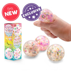 SCRUNCHEMS PARTY DIDDY SQUISH BALLS - 3PK