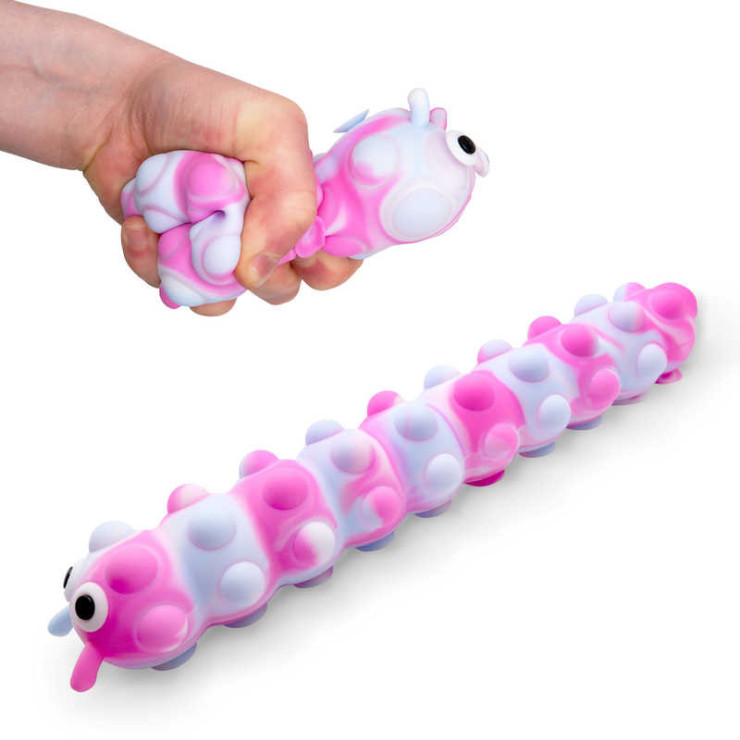 3D Push Pop Suction Caterpillar with Light