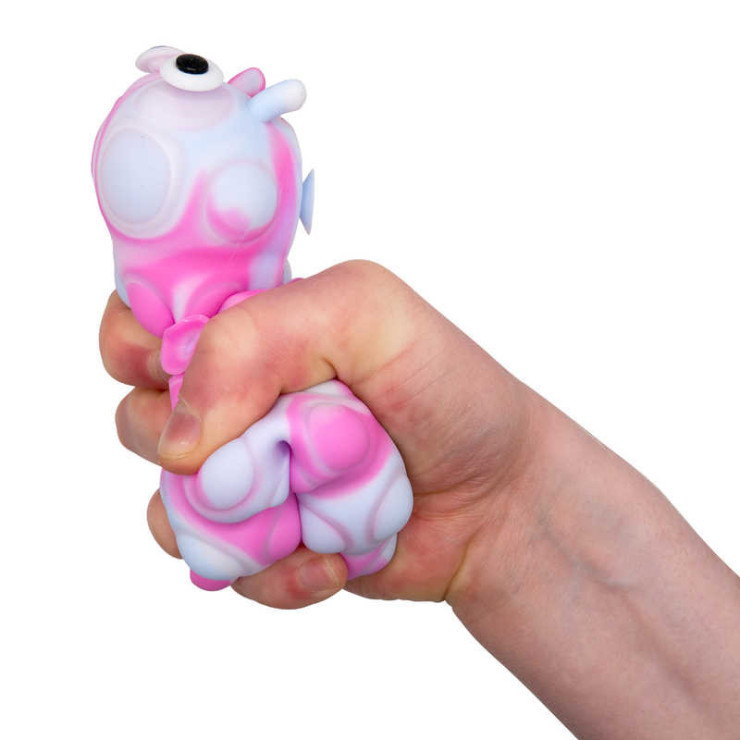 3D Push Pop Suction Caterpillar with Light