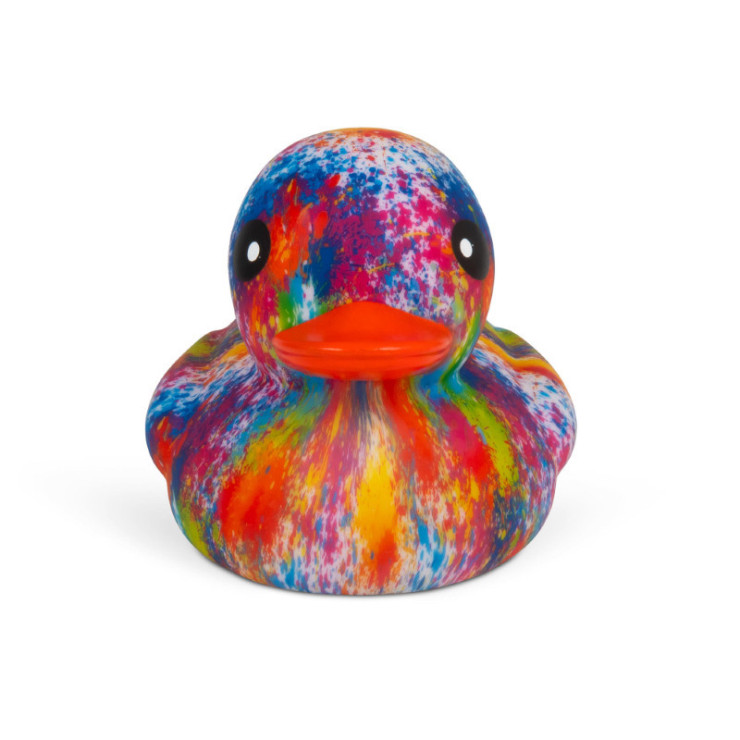TIE-DYE GUMOWA KACZKA 12cm