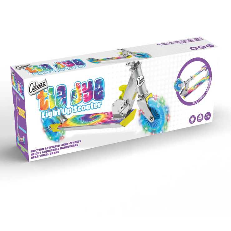 SKUTER TIE-DYE Z MIGAJĄCYMI KOŁAMI