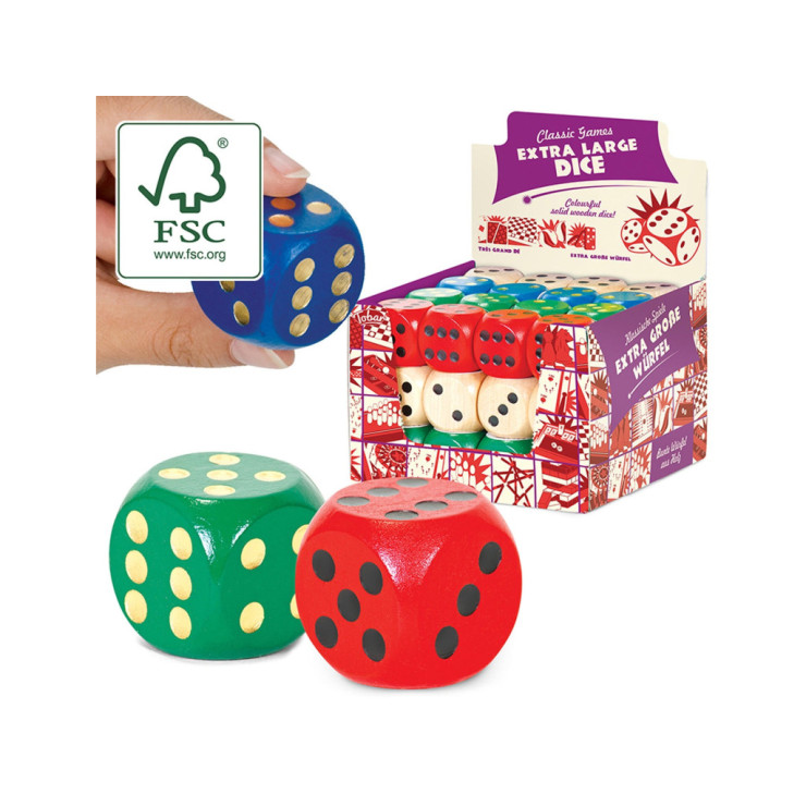 Drewniana kostka do gry – bardzo duża