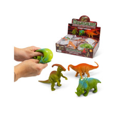 ŚCISKANA PIŁKA Z KORALIKAMI DINOZAURY