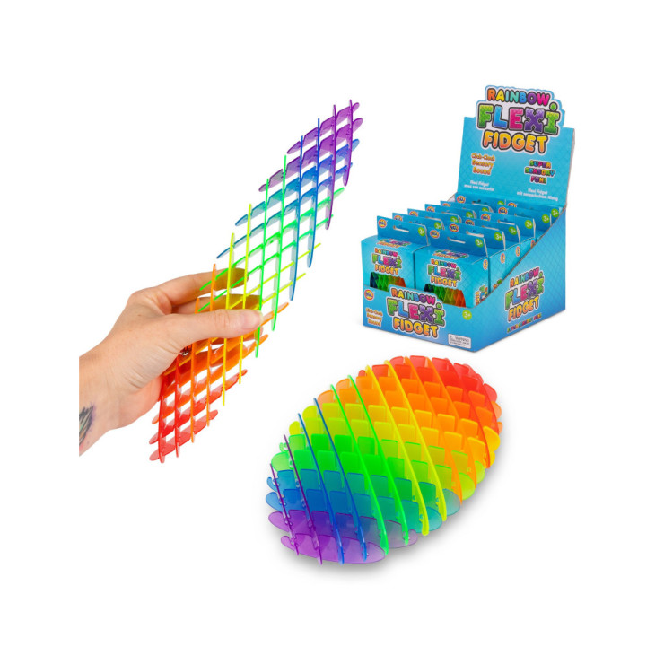 GIĘTKI FIDGET TĘCZOWY