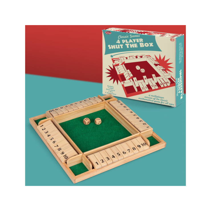 DREWNIANA GRA SHUT THE BOX 4 OS.