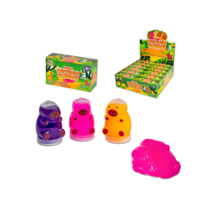 Zestaw 3 mini slime’ów – kapibary