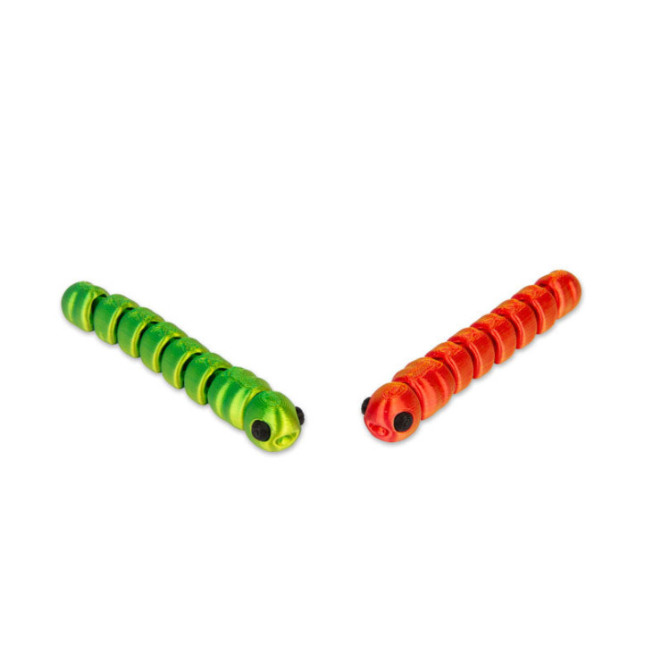 3D PRINTED APPLE AND CATERPILLAR – 3D JABŁKO Z...